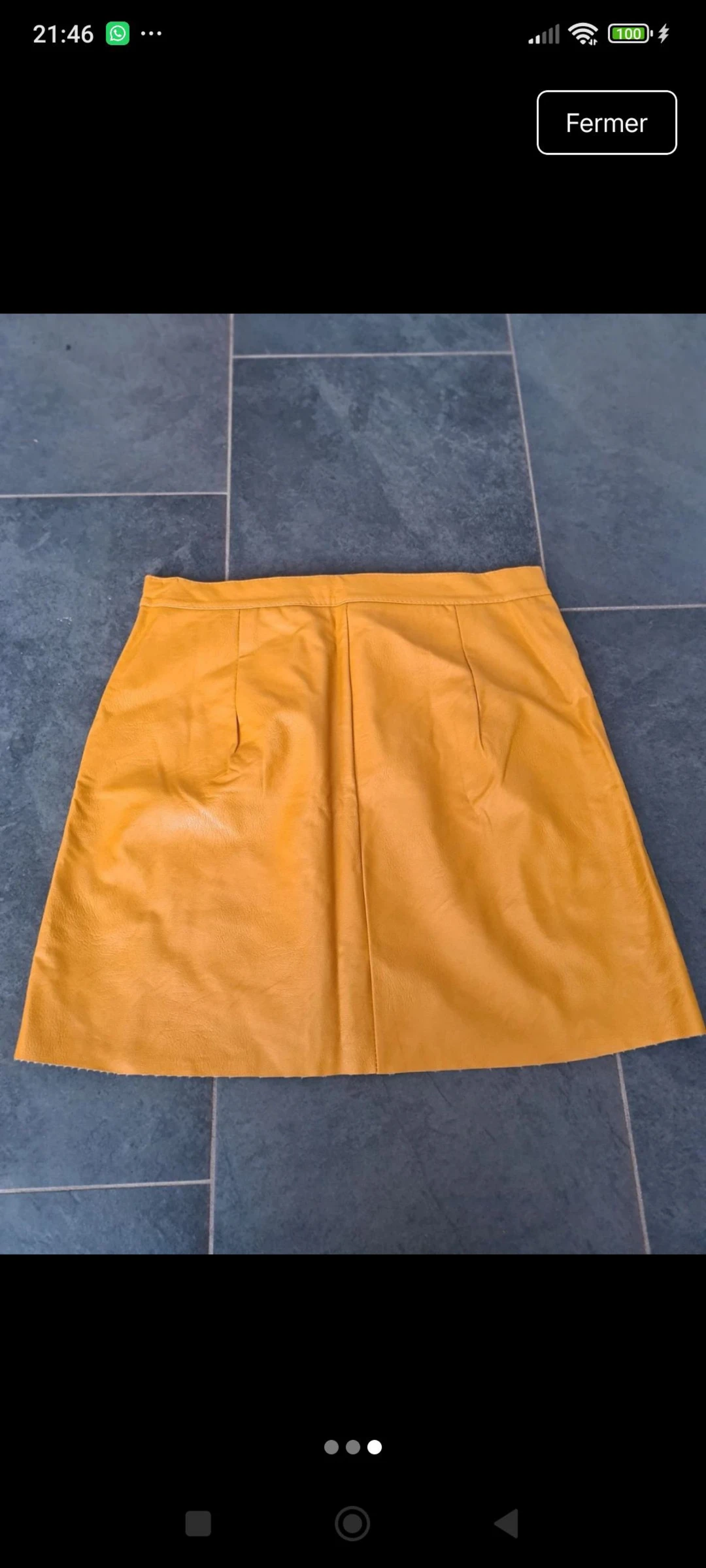 Leather-look skirt size L – photo 3